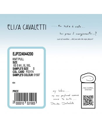 PULL VOLANT MAILLES Elisa Cavaletti EJP224044200