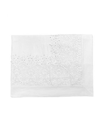 NAPPE BIANCO BRODERIE GOCCE BORDS STRASS CRISTAL Arte Pura ITAP1820PGBSW019
