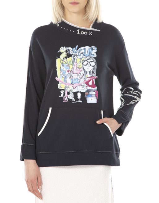 SWEATSHIRT TASCHE MOTIVO Elisa Cavaletti EJW225520802