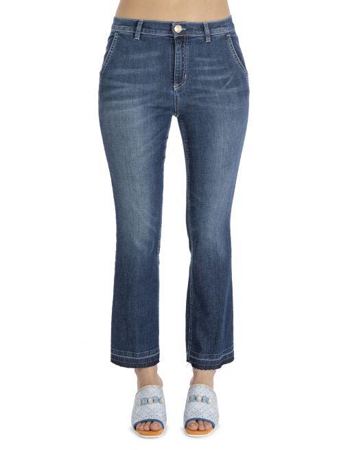 PANTALON JEANS COURT DENIM AZZURRO Elisa Cavaletti EJP236036100