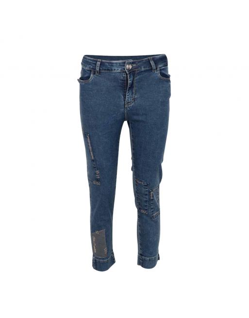 PANTALON COURT DENIM CHIARO Elisa Cavaletti EJP206025301